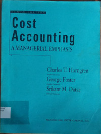 Image of Cost accounting a managerial emphasis