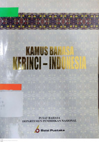 Image of Kamus Bahasa Kerinci - Indonesia