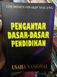 Image of Pengantar dasar-dasar pendidikan